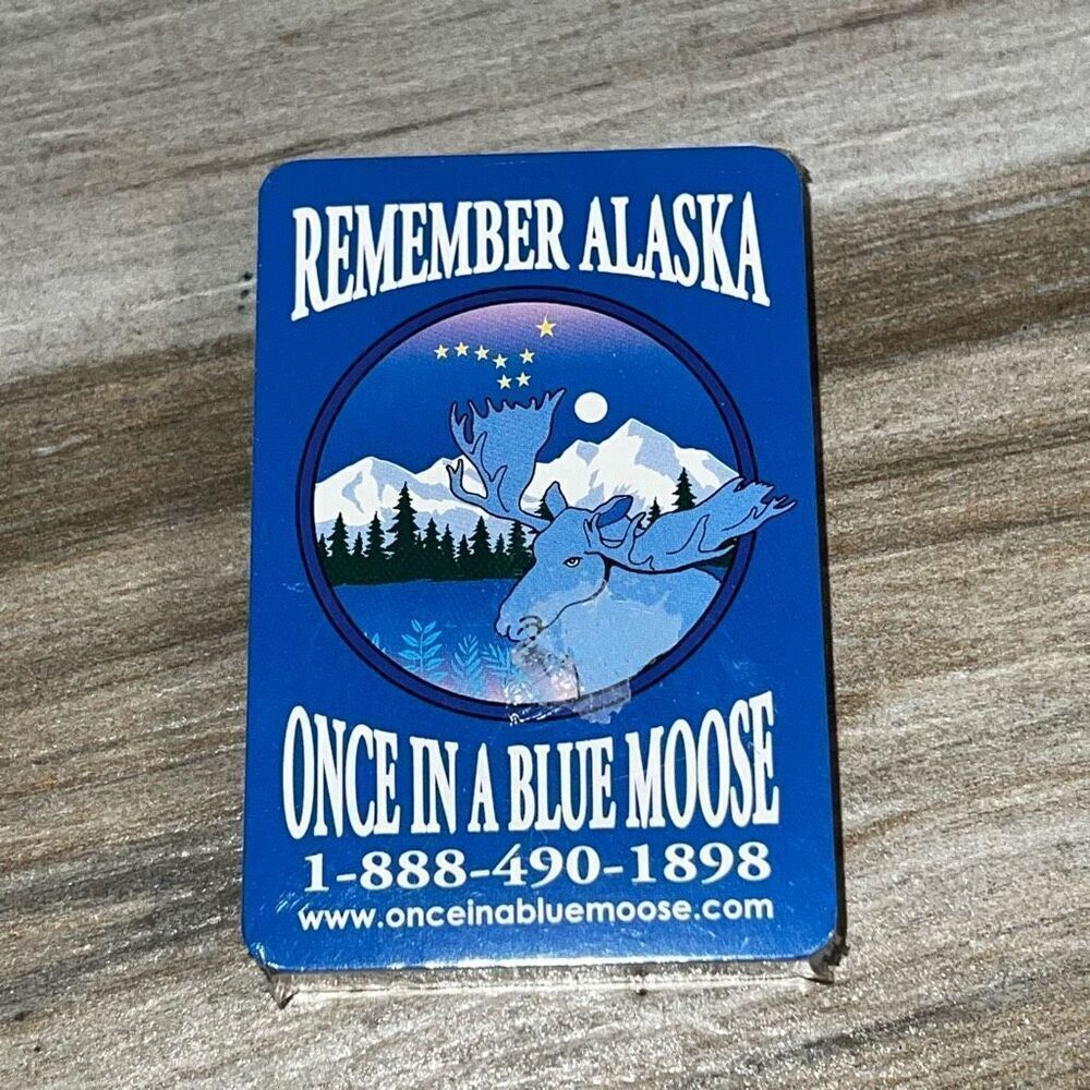Vintage Remember Alaska Once In A Blue Moose Playing Cards Sealed Original New
